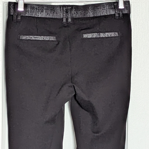 NWOT Suko Jeans Womens (Size 4) Elastic Waist w/Faux-Leather Panels Skinny Pants - Picture 3 of 16